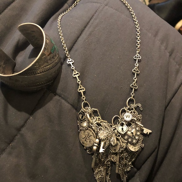 Martine Webster silver key heart lock charm necklace - Picture 9 of 10